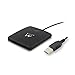 Ewent Lettore di smart card - Lettore di schede e carte d'identità - Porta USB - compatibile con PC/SC e WHQL, nero immagine