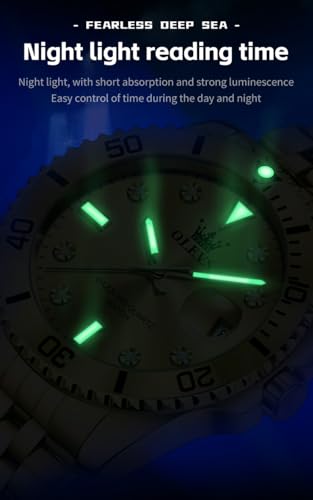Image of OLEVS Watch for Men Stainless Steel Quartz Business Dress Diamond Large Dial Waterproof Mens Watches with Date Wrist Watch