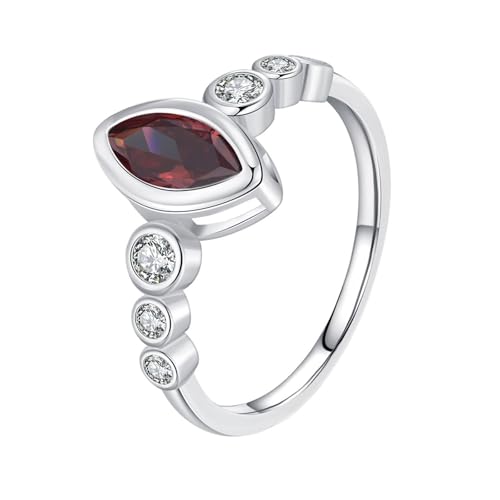 Bague fille en argent et or blanc avec corindon, cadeau pour tante et sœur