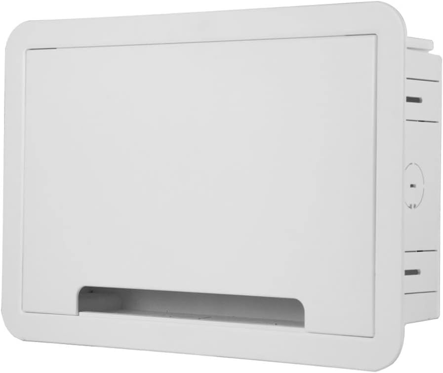 Caja multimedia empotrable para TV SANUS de 9", ideal para TV montada en la pared