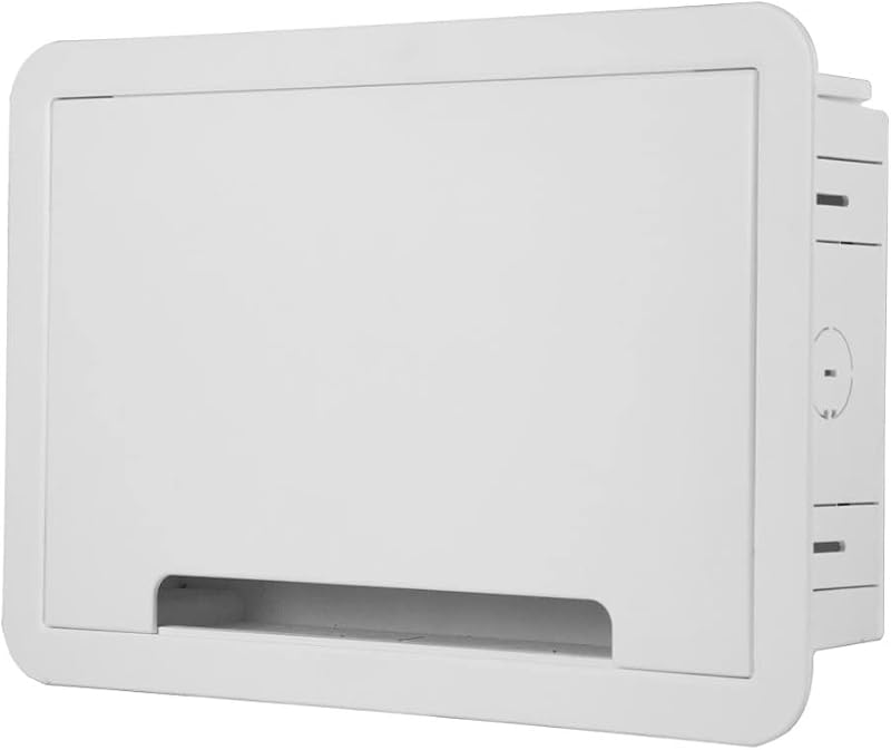 Caja multimedia empotrable para TV SANUS de 9", ideal para TV montada en la pared