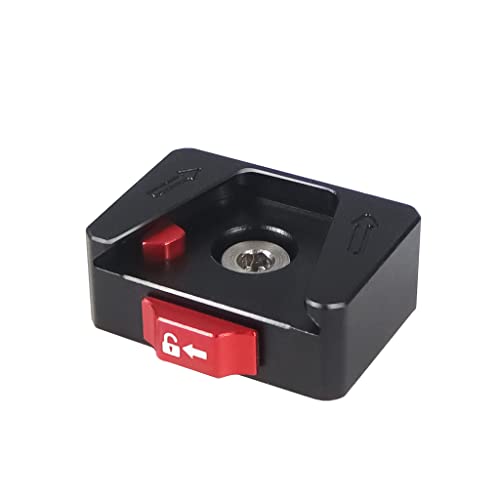 Feichao V-Type Quick Release Plate 1/4''/1/4" To Two-Card Slot Tripod Base Mount Adapter For Slr Camera Cage Gimbal Accessories (Quick Release Plate) #TOP4