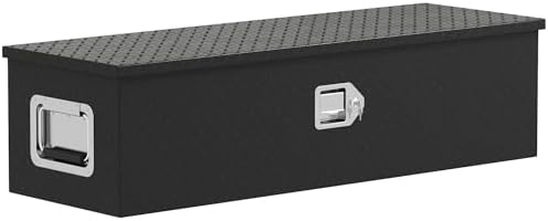 HOMCOM Caja de almacenamiento de aluminio con asas laterales, cer...