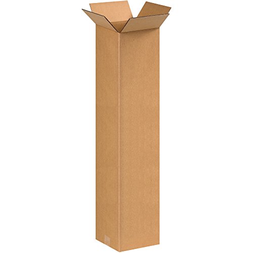 Image of Tape Logic TL8838 Tall Corrugated Boxes, 8 inch x 8 inch x 38 inch, Kraft (Pack of 25)