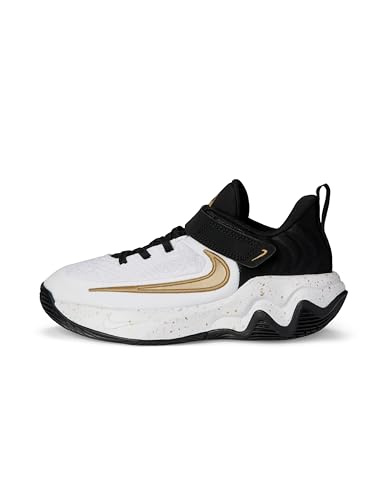 Nike Little Kid's Giannis Immortality 4 Basketball Shoe, Black/Metallic Gold-White, 1Y