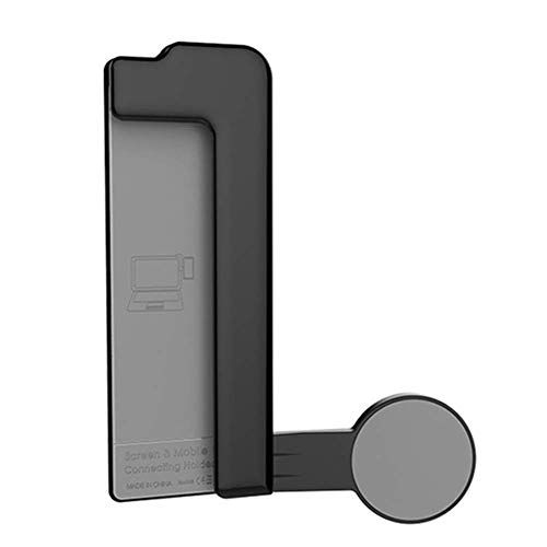 nakw88 Universal Montaje Lateral Magnético Soporte con Clip Portátil Teléfono Móvil Soporte, Monitor de Ordenador para Tableta & Dual Ajustable Multi Pantalla Lado - Negro