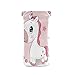 HUSSRITY Eyeglasses Case Cute Unicorn Sunglasses Pouch Soft PU Leather Squeeze Top Eyeglass Holder Portable Glasses Case For Women Men