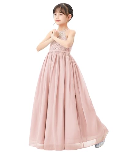 Lace Up Criss-Cross Back Flower Girl Dress for Pretty Princesses Ballroom HLC3
