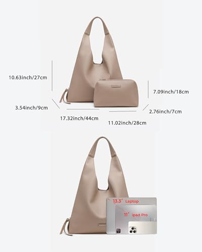 Women's Vegan Leather Shoulder Bag - Spacious Tote Purse with Wallet, Minimalist Hobo Bag for Commute & Daily Use2