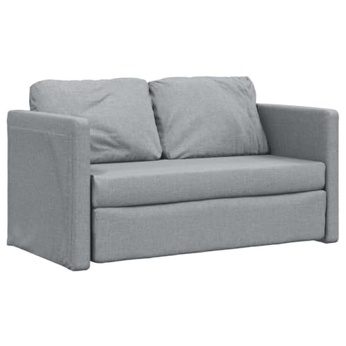 Sofá de suelo con función de dormir para salón moderno gris claro 2