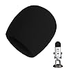 Mic Cover Foam,AOBETAK Grote Microfoon Pop Filter Foam Voorruit voor Blauwe Yeti, Yeti Pro Condenser Microfoon, Zwart