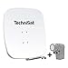 Produktbild TechniSat SATMAN 65 PLUS  Satellitenschüssel für 4 Teilnehmer (65 cm Sat Komplettanlage, Spiegel mit Masthalterung und UNYSAT Universal-Quattro-Switch LNB im Wetterschutz-Gehäuse) weiß