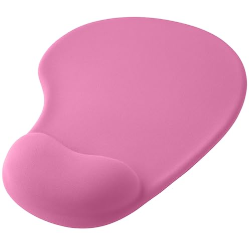 OcioDual Alfombrilla ratón Reposamuñecas Rosa Claro, Alfombra Raton Ordenador con Apoyo de Gel, Tapete Escritorio Mouse Pad Almohadilla Raton Ergonomica con Base de Goma Antideslizante