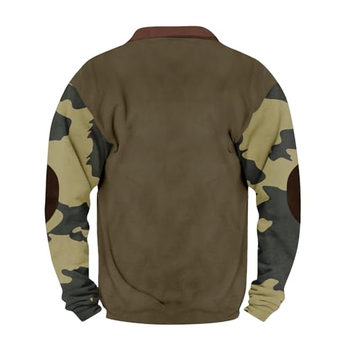 Camoflauge Quarter Zip Sweatshirt Men Athletic Camuflajeadas Long Sleeve Comfort Army Pullover Sweatshirts2