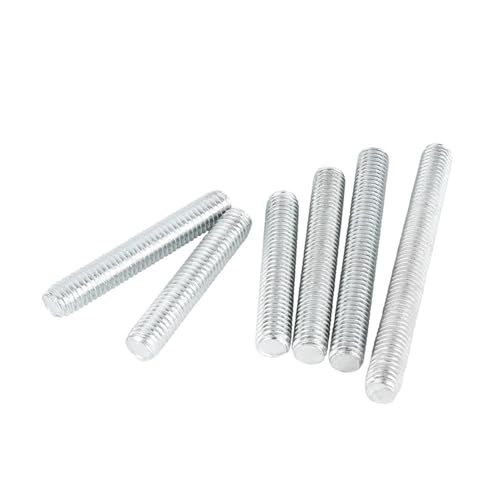 Kangsiyu 1-30個 M3 M4 M5 M6 M8 M10 M12 亜鉛メッキ 炭素鋼 全ネジ ロッド スクリュー ロッド ヘッドレス ボルト スレッド 全ねじスタッド(12mm、M4-20個)