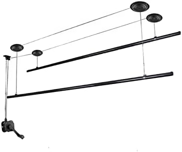Manual Lift Ceiling Drying Rack - Overhead Clothes Drying Solution for Balcony & Indoor Use, Space-Saving Design, Durable & Easy to Install