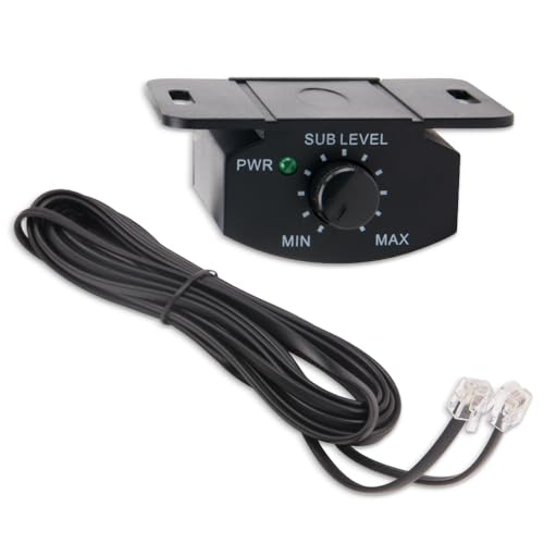 ZORZA 1Pcs Bass Control Knob Adjustable Convenient Bass Knob for Subwoofer(with 13.1 Feet Extension Cable)