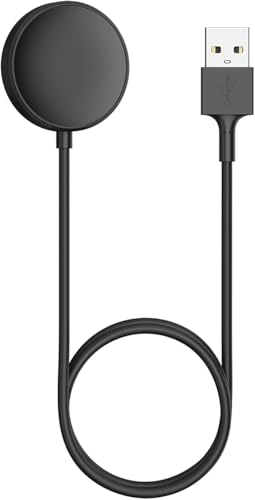 Amzpas USB Caricatore per Samsung Galaxy Watch 8/7/FE/6/5/4/3/Ultra, Veloce Portatile Cavo di Ricarica USB per Samsung Watch 6 Classic/5 Pro/4 Classic/Active 2/Active (Nero)