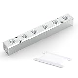 GASHER 1Stücke Aluminium 6 Wege 8 Anschlüsse Pneumatischer Verteiler Luftverteilerblock Verteiler 1/4 Ausgang 1/2 Versorgungsanschluss