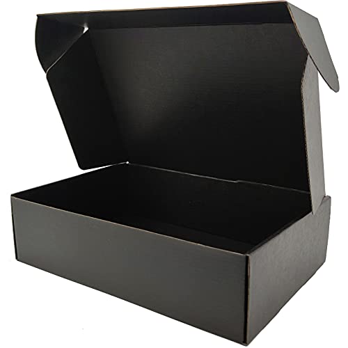 Lmuze Black Shipping Boxes for Small Business Pack of 20-12x9x4 inches Cardboard Corrugated Mailer Boxes for Shipping Packaging Craft Gifts Giving Products by Lmuze - Image 3