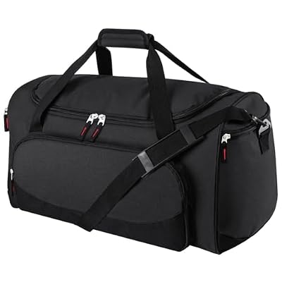 Uarition Gym Bag for Men - 50L Black Durable Large Duffle Bag for Travel, Workout, Fitness & Sport