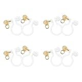 Luxshiny 8 Clips para Orejas Accesorios Fáciles de Usar en Forma de U de Plástico Dorado para Hacer Pendientes sin Perforación