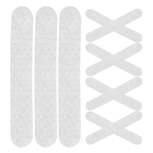 HOLIDYOYO Anti-Skid Hanger Connector Strips 100pcs Silicone Hanger Grips Adhesive for Wood Hangers Sturdy and Practical
