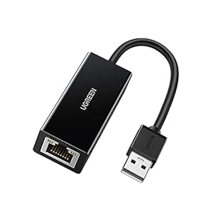 UGREEN USB 2.0 Ethernet Adapter USB 2.0 naar RJ45 Netwerkadapter 100Mbps LAN Adapter Compatibel met PC, Laptop, Switch…
