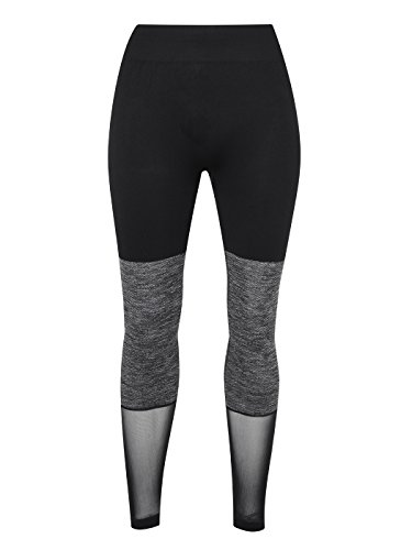 Leggings en maille M la Vie de la Femme noir motif à chevrons style haute taille