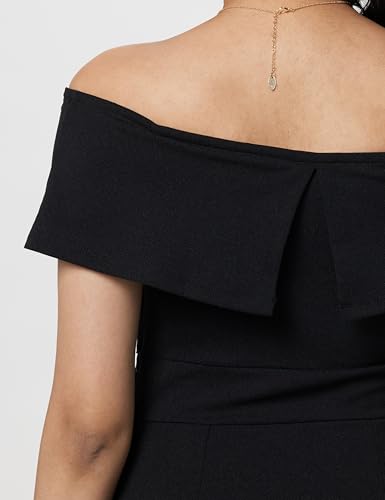 Image of Kazo Embellished Waist Mini Dress with Off Shoulder Overlay