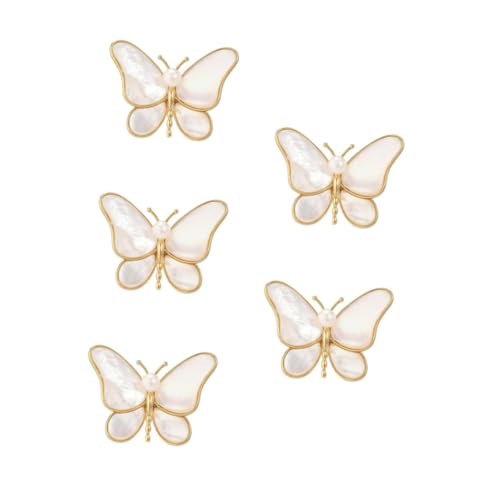 Broche de papillon en coquille pour femmes avec épingle à revers d'animaux