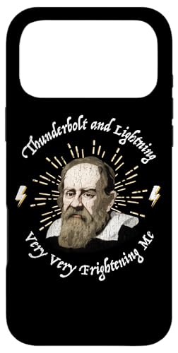 Funny Galileo Thunderbolt Lightning Very Frishening Me Meme X}zP[X iPhone 17 Pro Max p