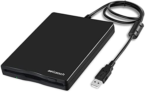 aelrsoch 3.5" External Floppy Disk Reader Drive Portable 1.44MB FDD for PC Windows 98/ME/2000/XP/Vista/Windows 7/8/10