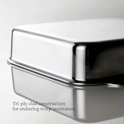 Hestan stainless baking pan detail