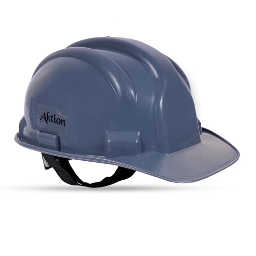 Image of Aktion AK H02 WHT Safety Helmets Rachet Type, Color: Grey, Pack of 40, IS 2925:1984