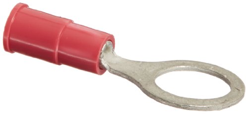 Terminal de anillo aislado 22-18 AWG con ancho de 1.2cm y largo 2.6cm