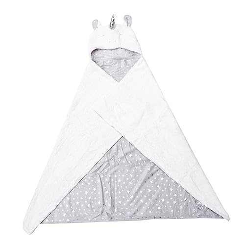 Toyvian 1Pc Hooded Bathrobe Animal Unicorn Towel Versatile Cotton Bathrobe Blanket Cute Cartoon Design for Durable Warm Supplies for Bath Play