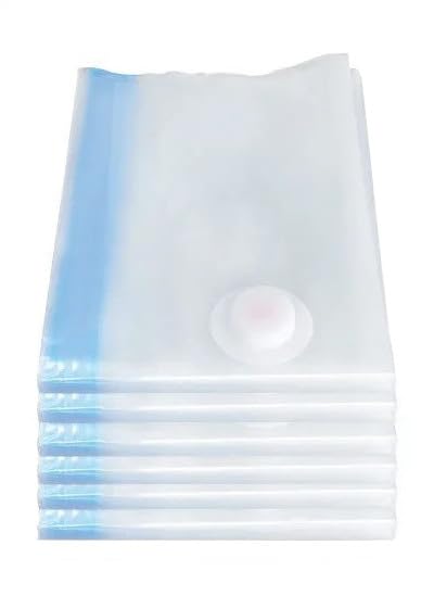 Vacuum Compression Storage Bags for Clothes & Bedding with Electric Pump, Clear Space-Saving Organizer Bags for Travel, Moving, Home Use (Only Bags, 4*large+2*Jumbo)