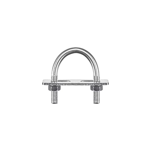uxcell Round U-Bolts, 3 Sets 35mm(1.38") Inner Width 60mm Length M8 304 Stainless Steel U Clamp Bolt with Nuts and Plates, for Boat Trailer
