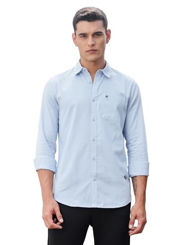 Image of Thomas Scott Men Classic Slim Fit Cotton Casual Full Sleeves Shirt