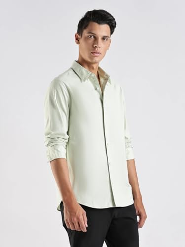 Image of Solid Regular fit Cotton Shirt