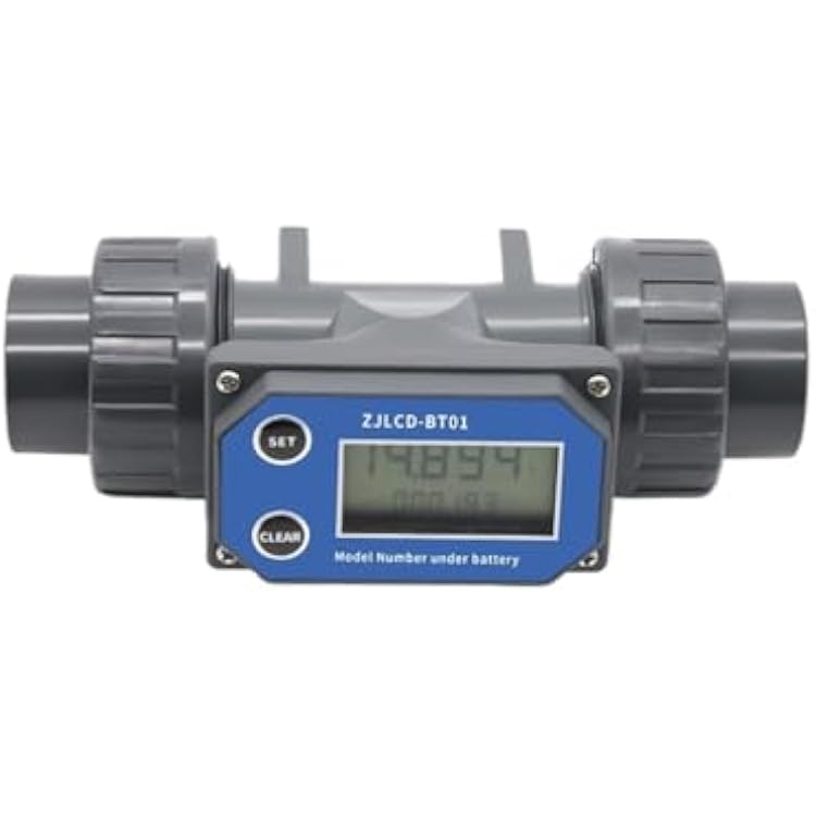 Garden Home Cold Water Meter Flow Meter Electronic LCD Digital Display Flowmeter DN25-80 ZJLCD-BT01 Pipe (Size : DN25, Color : with Cable)