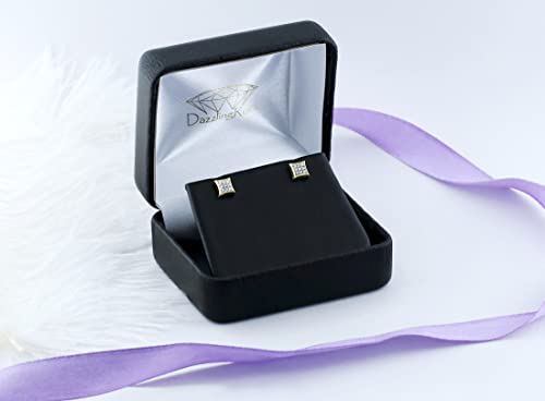 Dazzlingrock Collection 0.08 Carat (ctw) Round White Diamond 5.50mm Kite Shape Hip Hop Iced Out Studs in 18K Yellow Gold Plated Sterling Silver, Unisex Design Ladies, Mens Real Diamond Earrings3