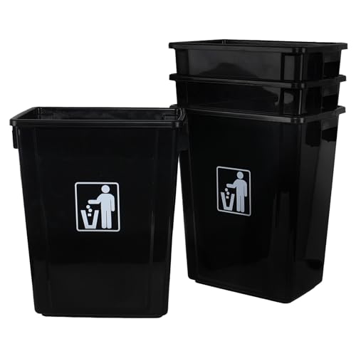 Contenedor rectangular plástico para basura 10 galones pack 4