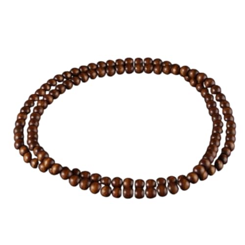 Natural Wood Beads Necklace Handmade Wooden 8MM Beaded Chunky Strand Necklaces