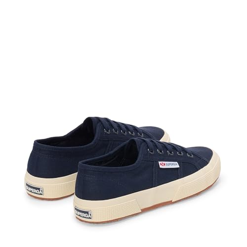 Image of Blue Navy-f Off White Linen Superga 2750