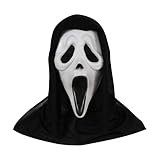 LLDSYEYE Fun World Ghost Face Mask as seen in Scream Ghostface mask Scream Halloween Movie Cosplay Costume Decorations (Black)