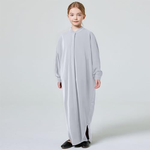 FYMNSI Abaya Dress for Girls Muslim Prayer Clothes Batwing Sleeve Islamic Dubai Kaftan Dresses Maxi Robe Full Length Thobe2