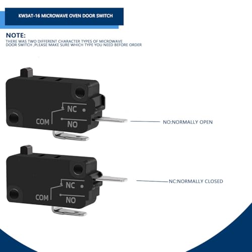 2PCS KW3AT-16 Interrupteur de porte micro-ondes, pièce de remplacement de l'interrupteur de porte Micro-ondes 16A 125VAC Modèle normalement ouvert SZM-V16-FD-63 SZM-V16-FA-63 3B73362F PS3522738