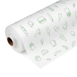 Image of 200 Meter, Food Wrapping Paper /Butter Paper Roll. Food Grade & Hygienic. Non-Stick Butter Paper for Food Packaging, Wrapping, Baking. Oven Safe 200 Meter